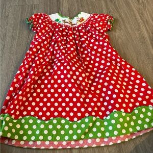 Lil Cactus Red and Green Polka Dot Dress